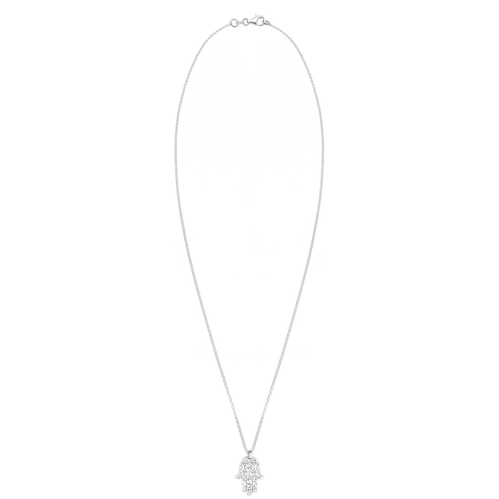 Elli Elli Collier Femmes Pendentif Main Hamsa avec Cristaux en Argent Sterling 925 collier