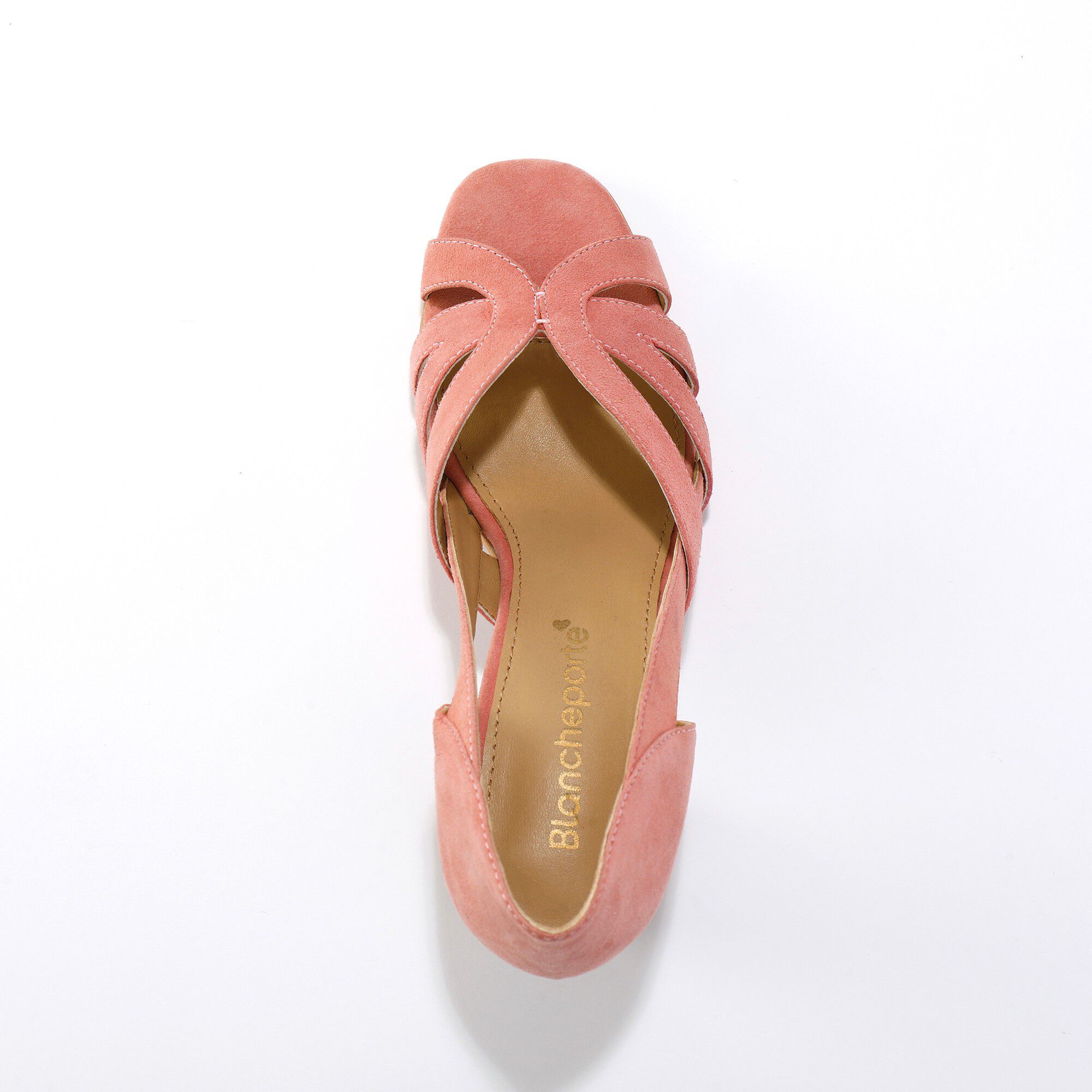 Sandales bout ouvert, cuir