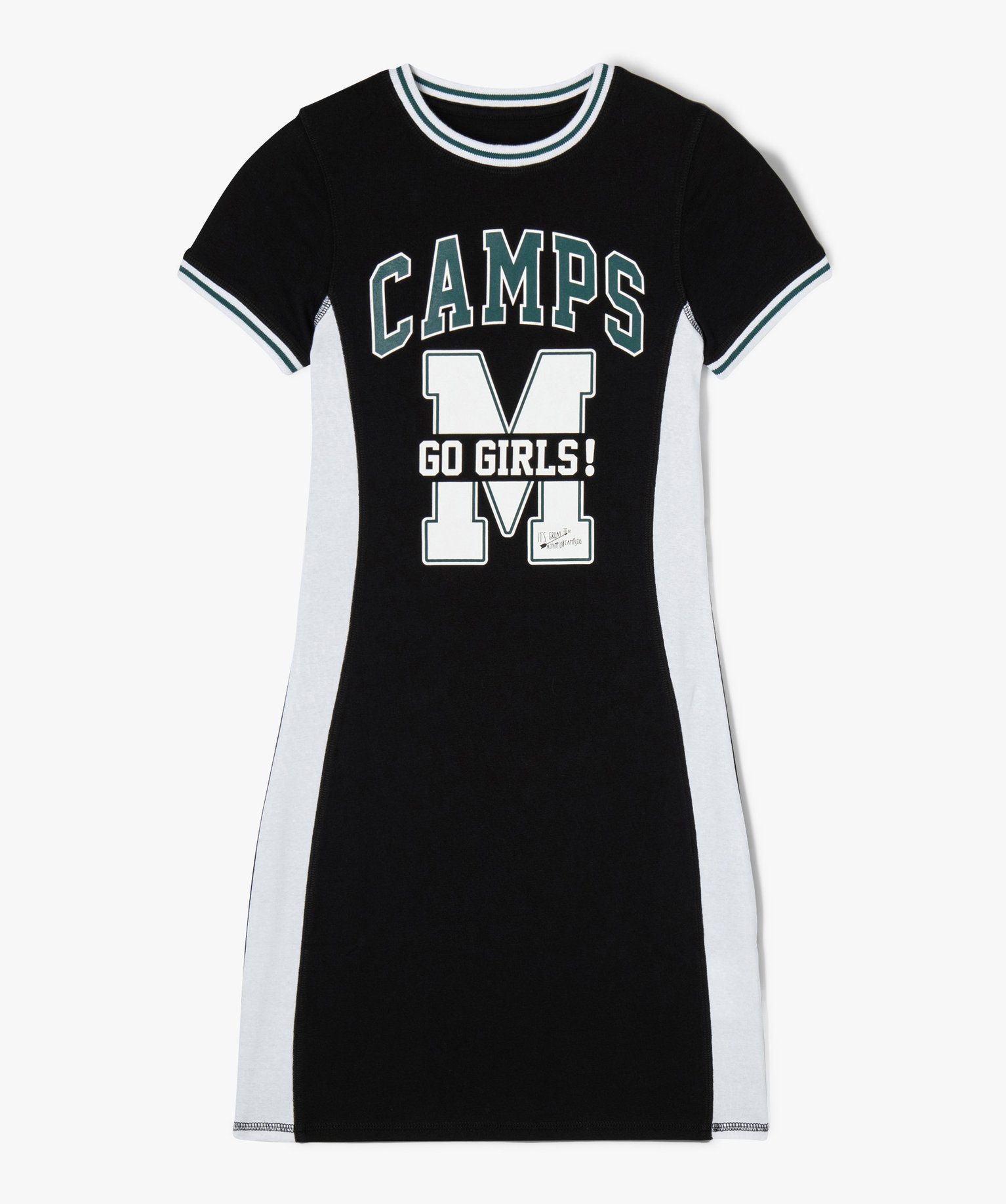 Robe tee-shirt à manches courtes fille - Camps United noir | GEMO