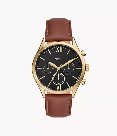 Fossil Outlet Uhr Fenmore Multifunktionswerk Leder braun