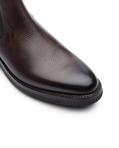 Lottusse Ankle Boot Aus Geprägtem Anilin-Kalbsleder In Mokka/Crust