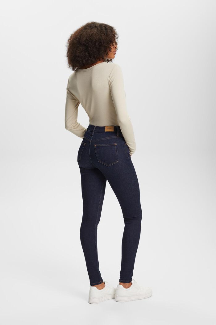 Skinny Jeans mit hohem Bund, Baumwollstretch