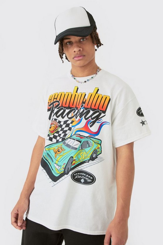 Oversize T-Shirt mit lizenziertem Scooby Doo Racing Print