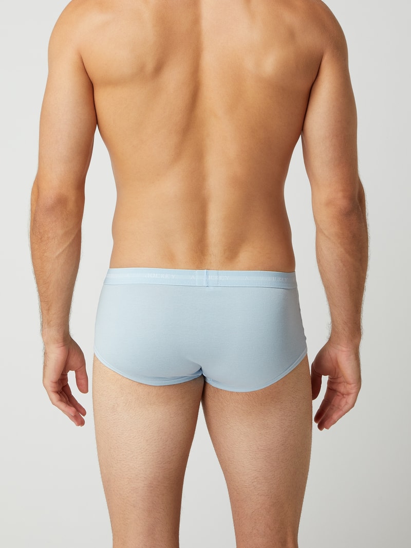 Slip im 3er-Pack in blau meliert
