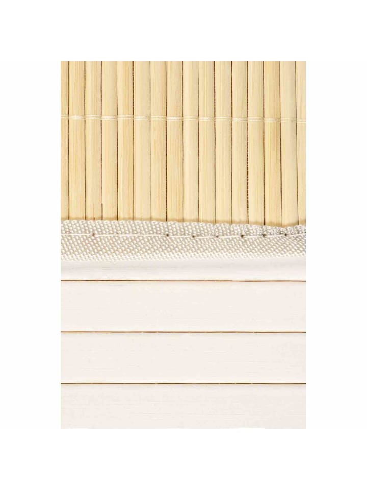 WohnDirect Wäschekorb mit Deckel BAMBOO in Weiß günstig kaufen