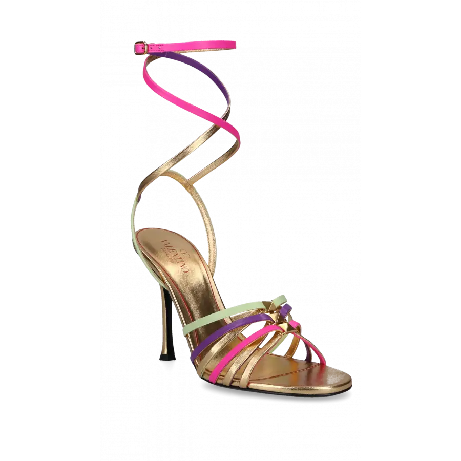 Valentino Garavani - Sandalen STRAPPY Kalbsleder - bunt