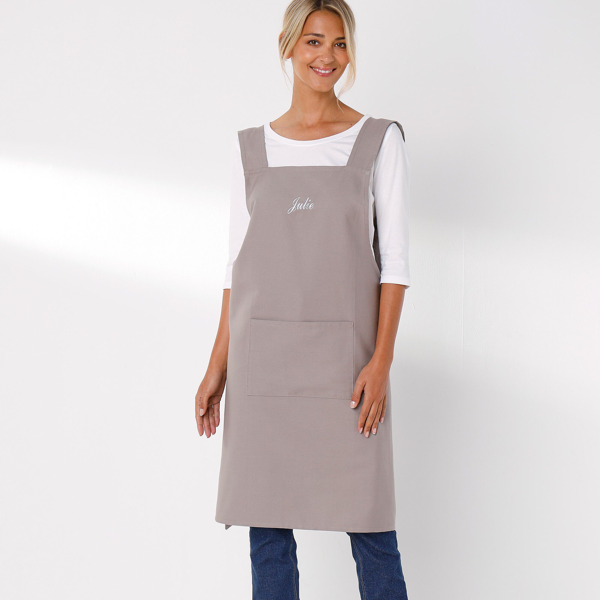 Tablier de cuisine japonais coton uni personnalisable