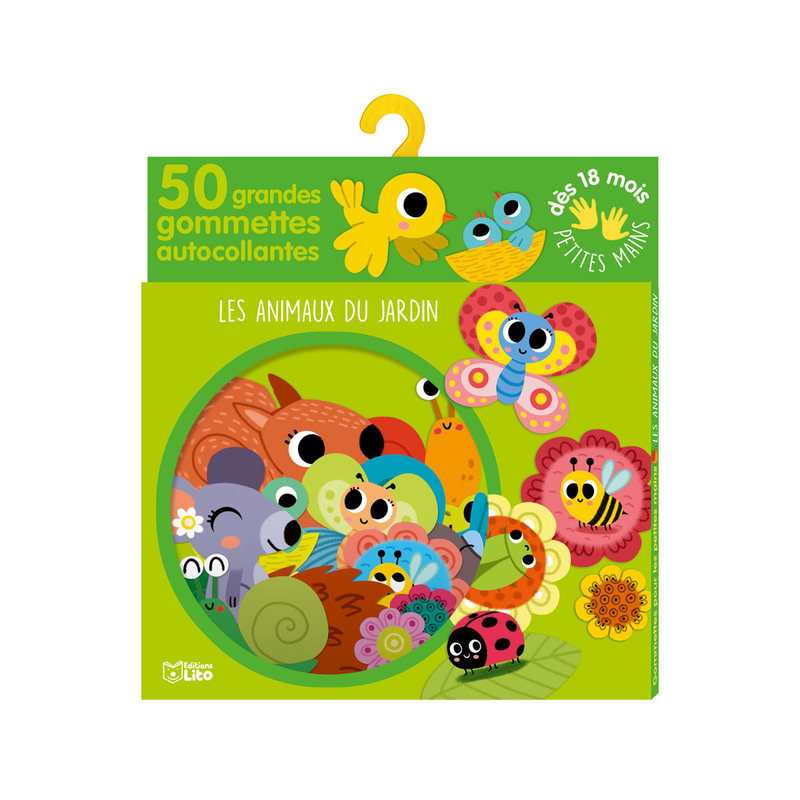 50 Gommettes pour les petites mains Animaux du jardin - Lito