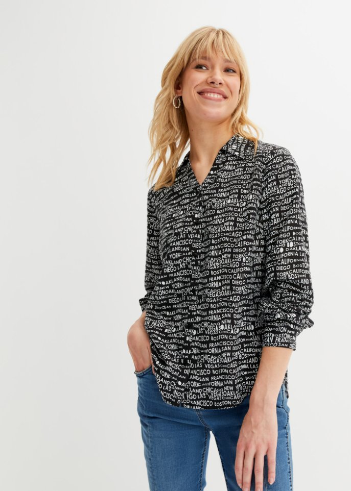 Longbluse aus nachhaltiger Viskose