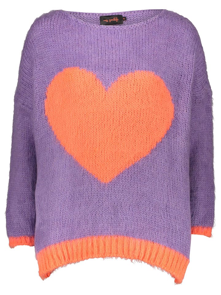 miss goodlife Pullover in Lila/ Orange günstig kaufen