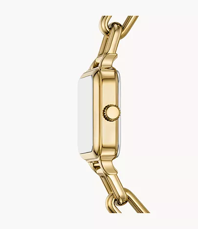 Fossil Outlet Uhr Colleen 3-Zeiger-Werk Edelstahl goldfarben