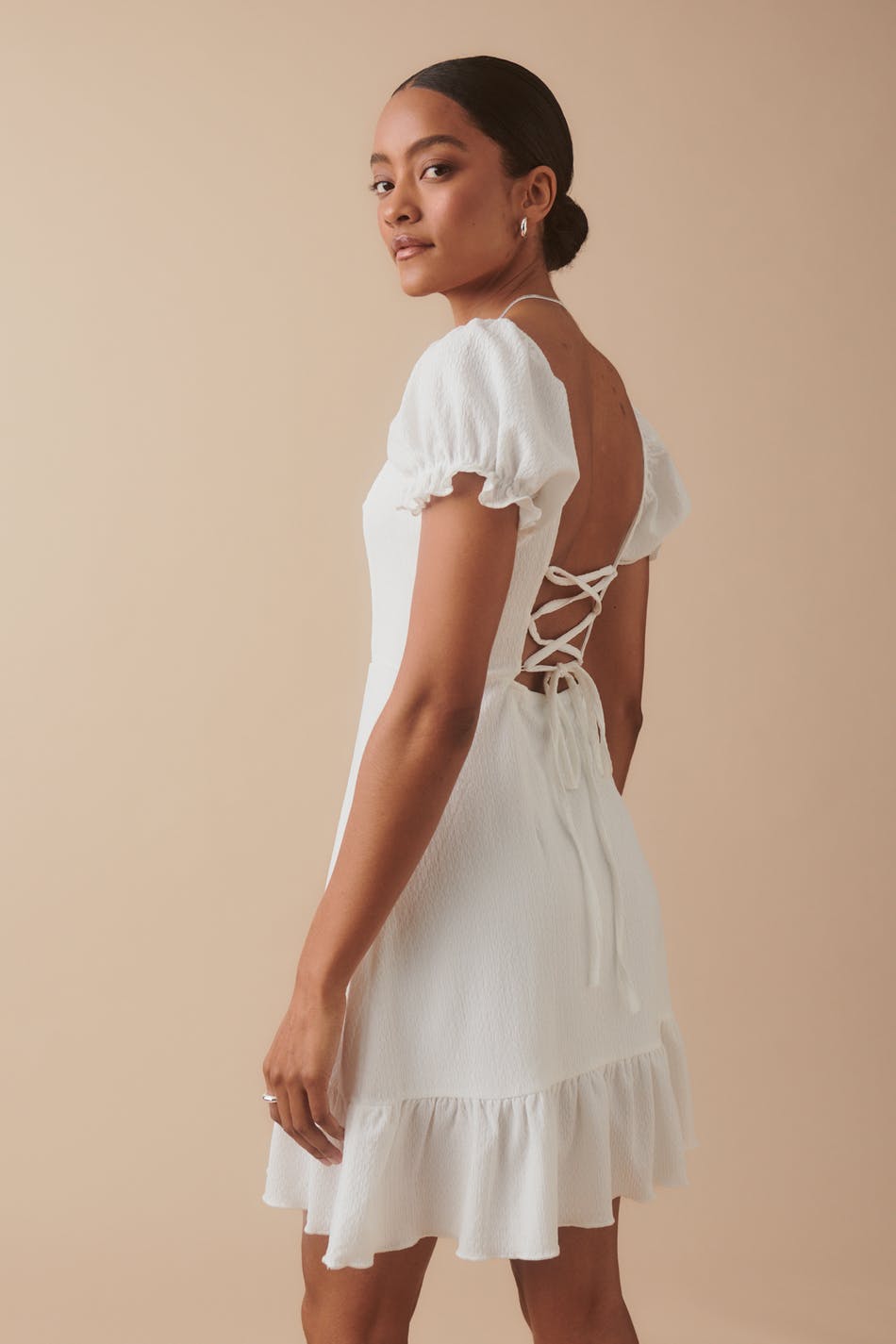 Lacing detail dress