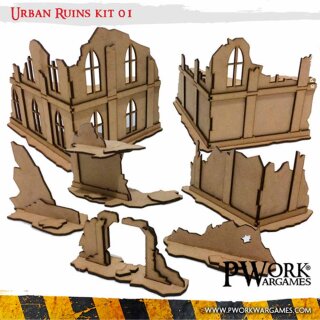 MDF Terrain Scenery: Urban Ruins 01