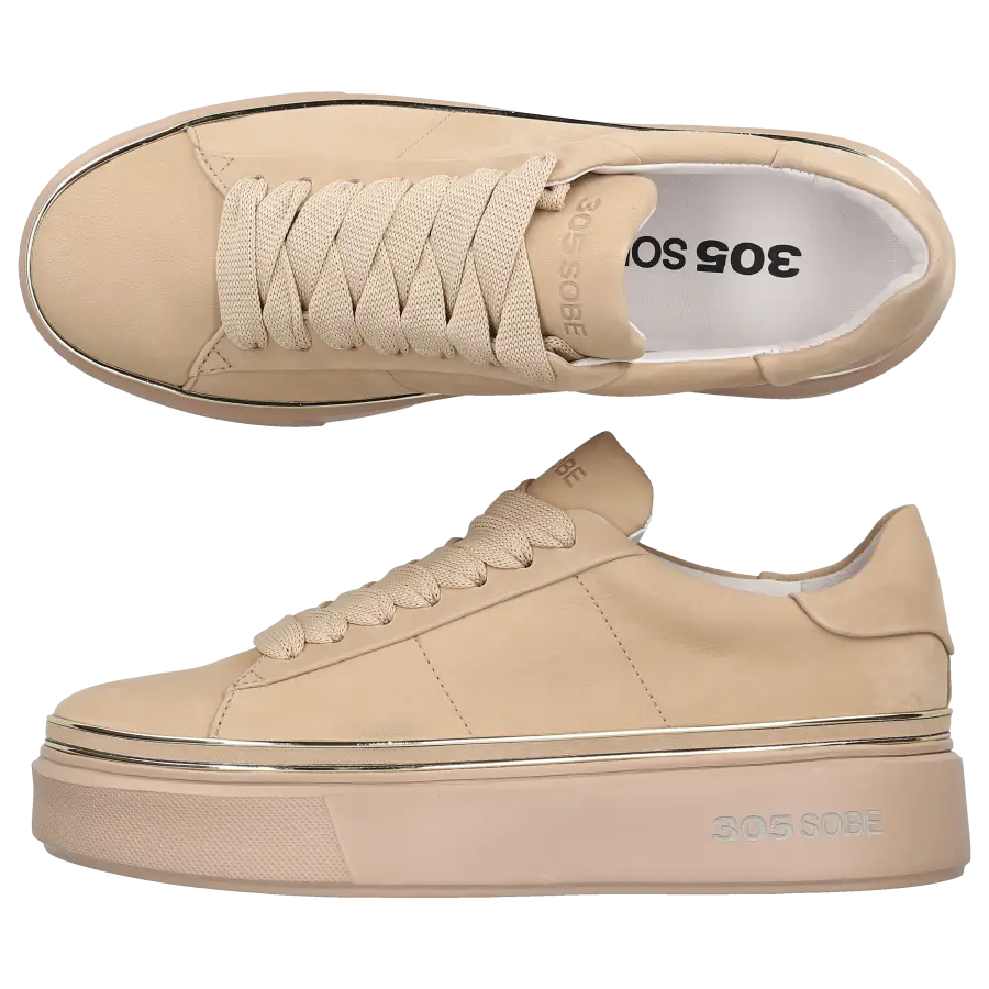 305 SOBE - Sneaker low TESSY Nubukleder - beige