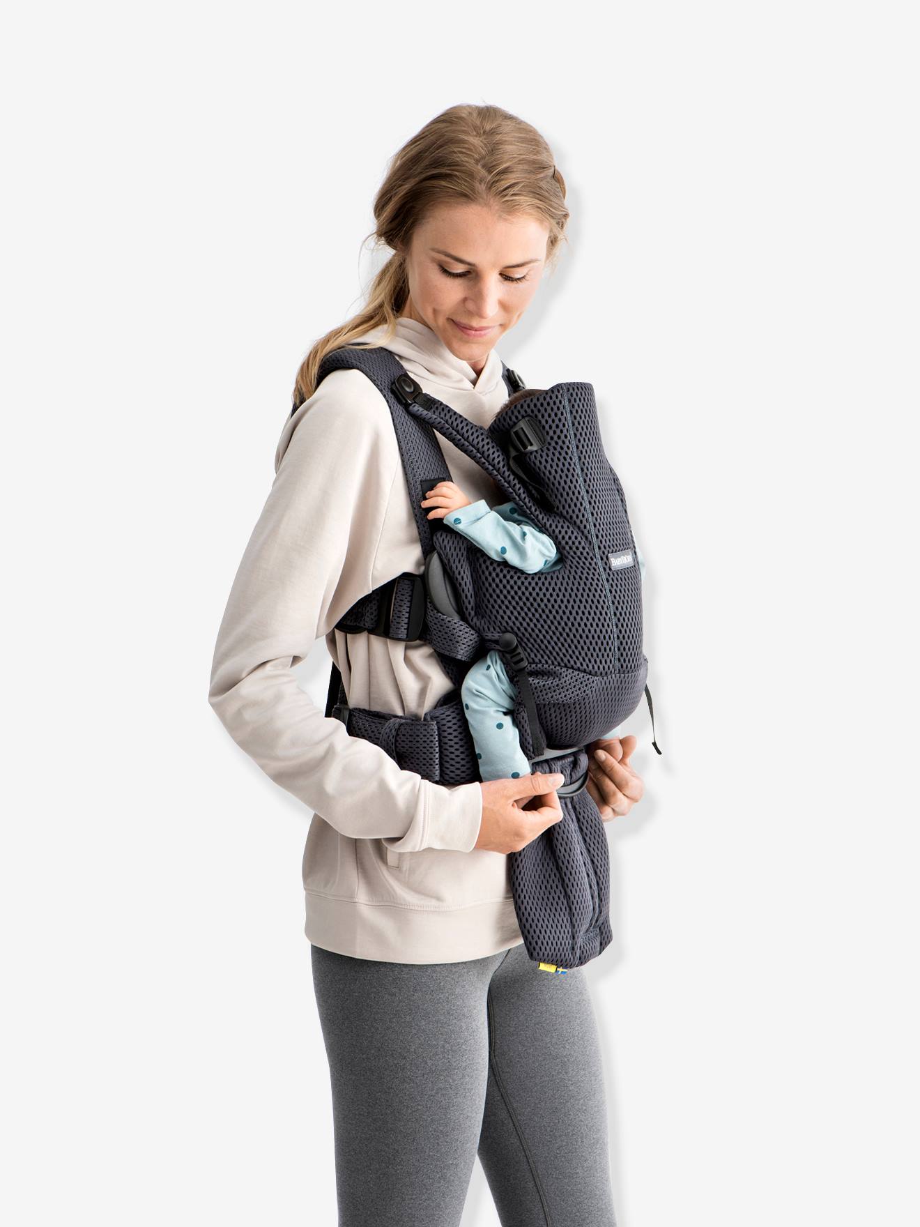 Porte-bébé physiologique BabyBjörn Move Mesh 3D vert sauge