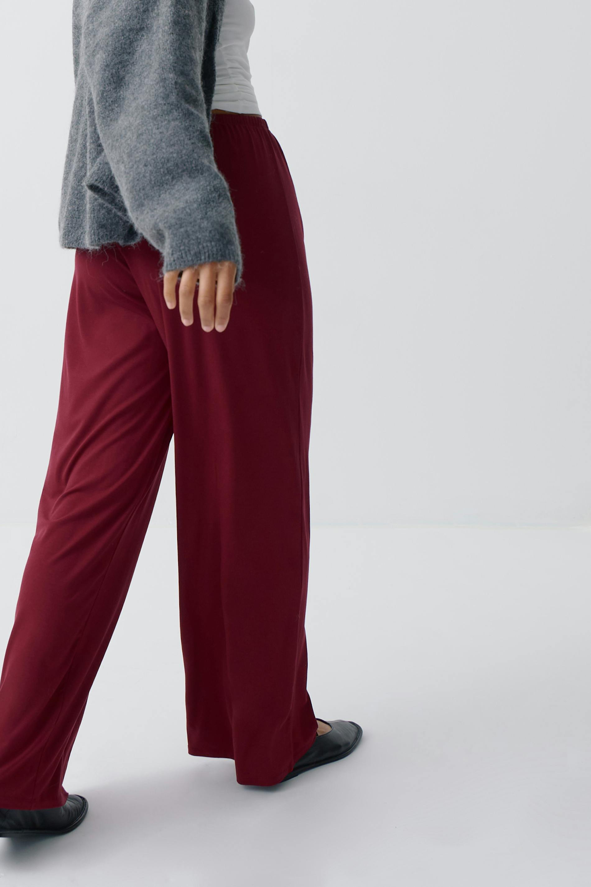 Drawstring wide trousers