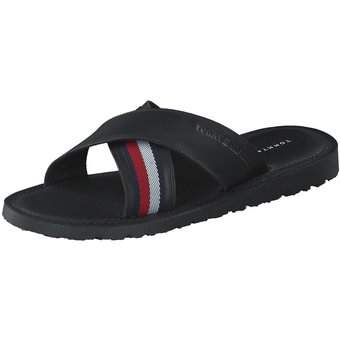Tommy Hilfiger Criss Cross Pantolette in schwarz