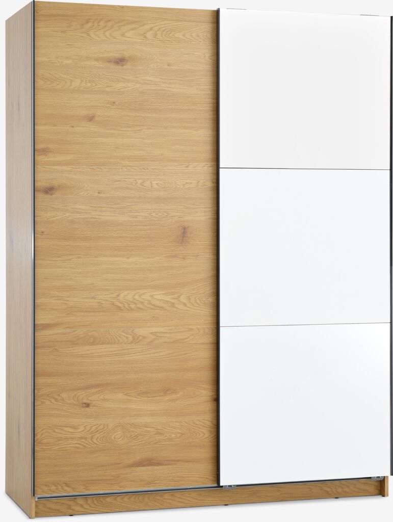 Armário RABERG RABERG 150x200 com espelho, cor carvalho quente