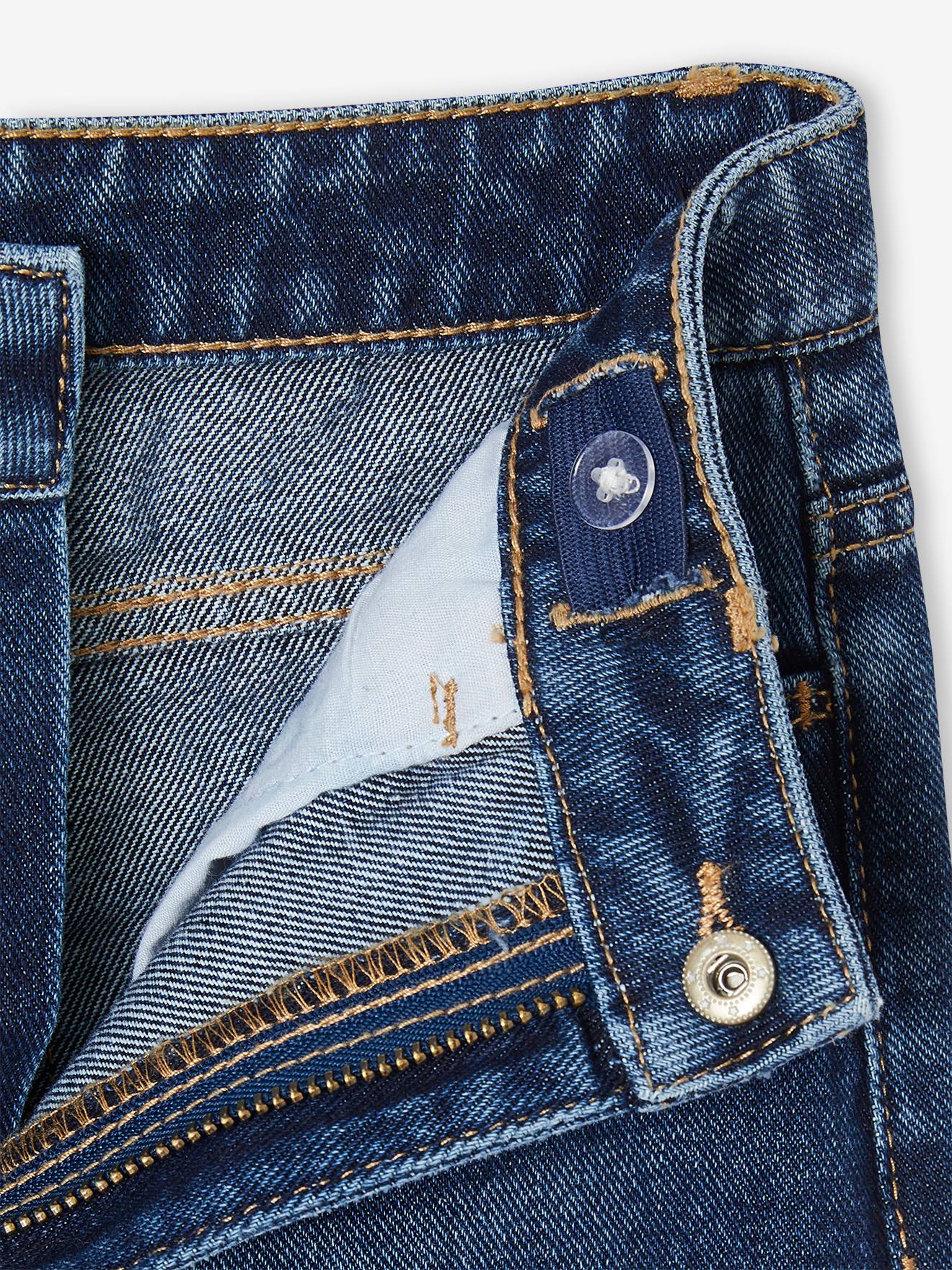 Vertbaudet Weite Mädchen Jeans - blue stone