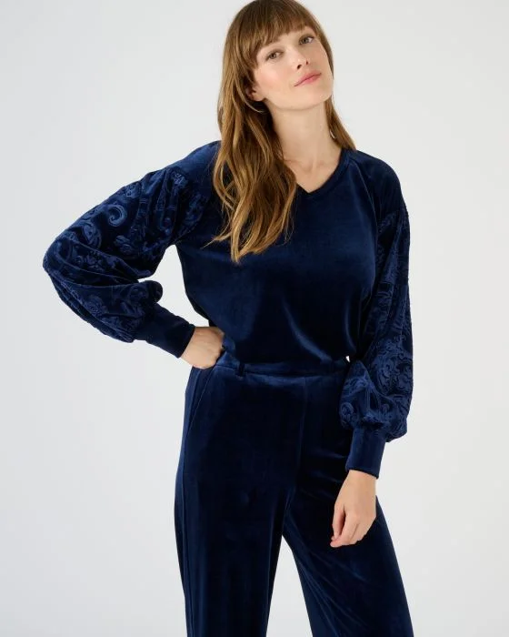 T-shirt chic en maille velours