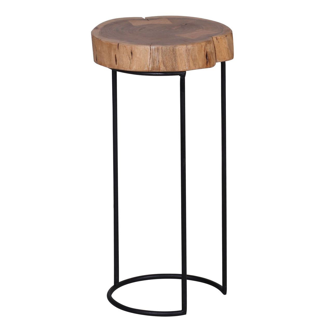 Wohnling Akazie Beistelltisch 28 x 28 x 55 cm in Baumstammform Neu