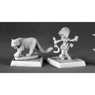 Lini, Iconic Gnome Druid & Droogami, Snow Leopard