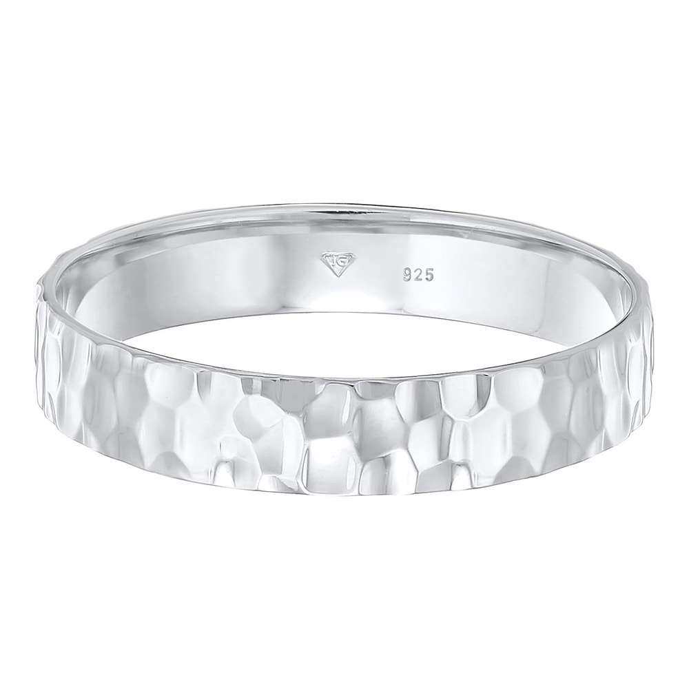KUZZOI KUZZOI Bague Hommes Bande Organique structuré en argent sterling 925 Bague