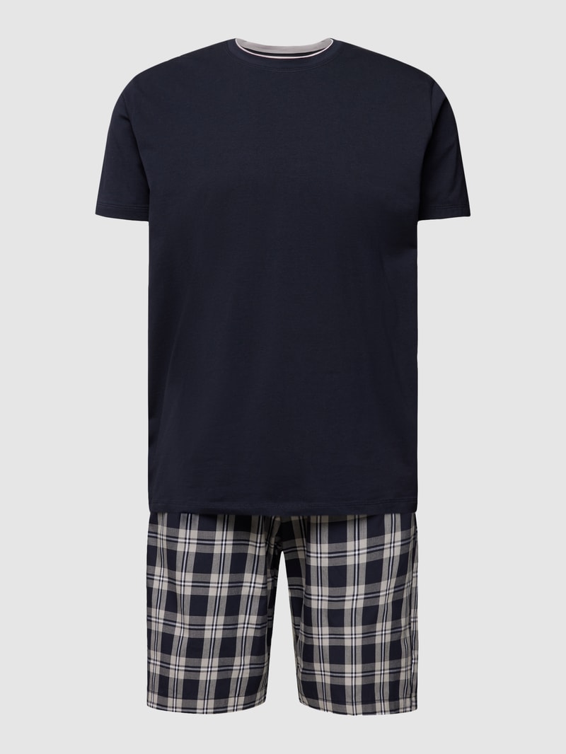 Pyjama mit Shorts Modell 'NOOS' in dunkelblau
