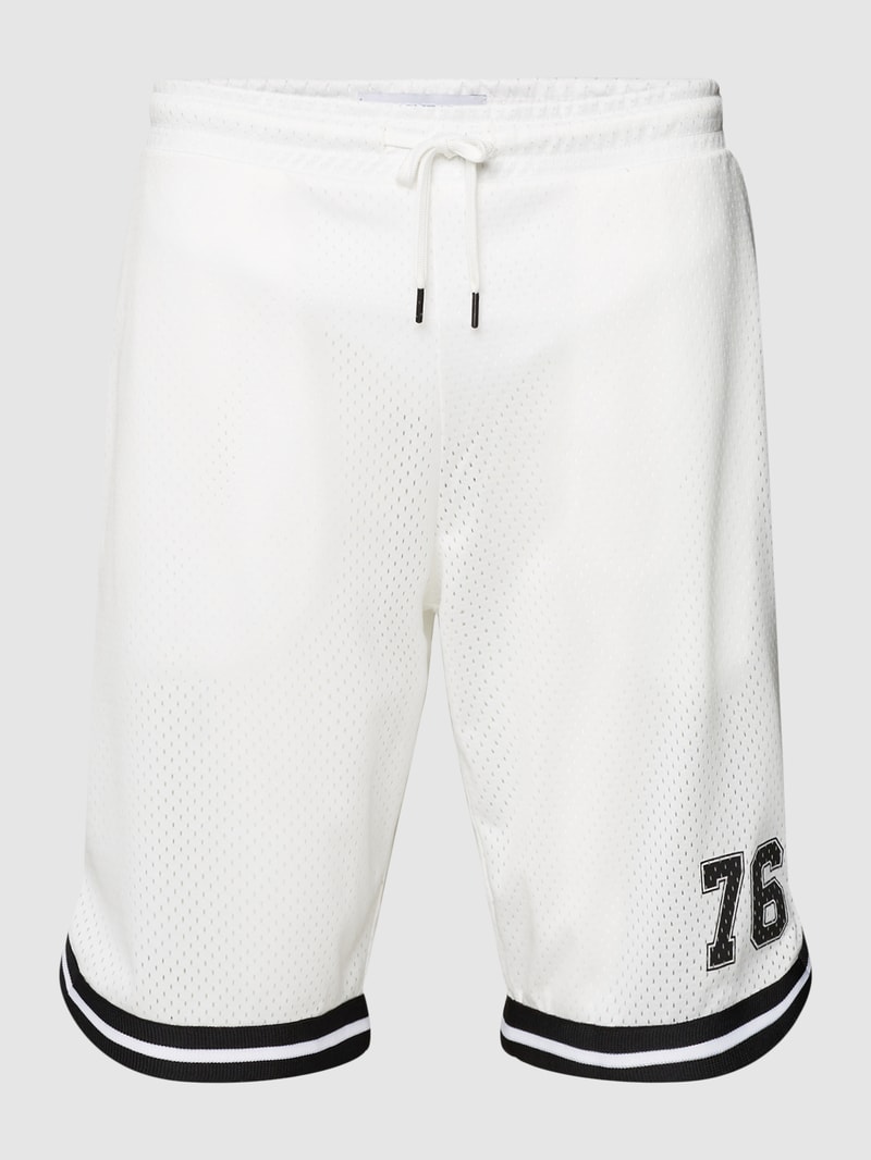 Sweatshorts mit Tunnelzug in weiß
