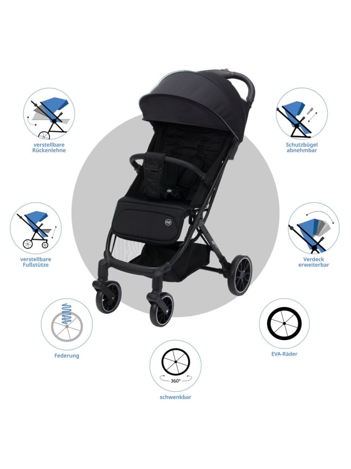 fillikid Buggy & Sportwagen Fill Rover bis 22 kg belastbar in schwarz günstig kaufen onesize
