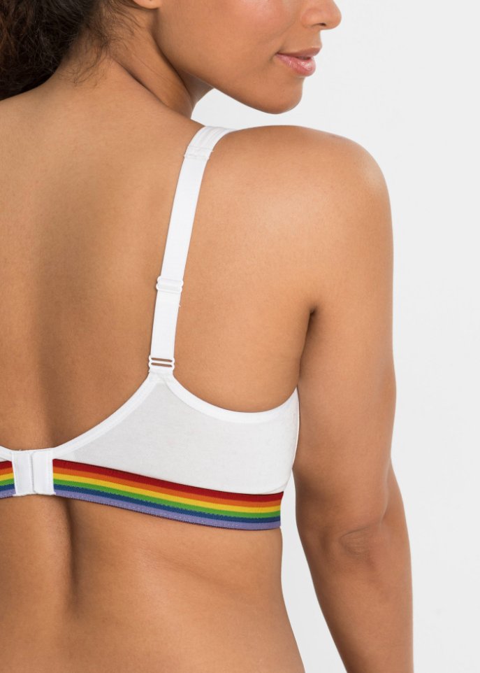 Pride BH ohne Bügel mit Baumwolle (2er Pack)