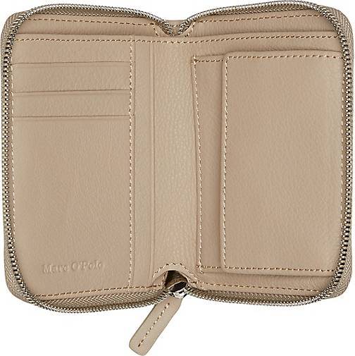 Marc O'Polo Zipper-Geldbörse aus hochwertigem Rindsleder