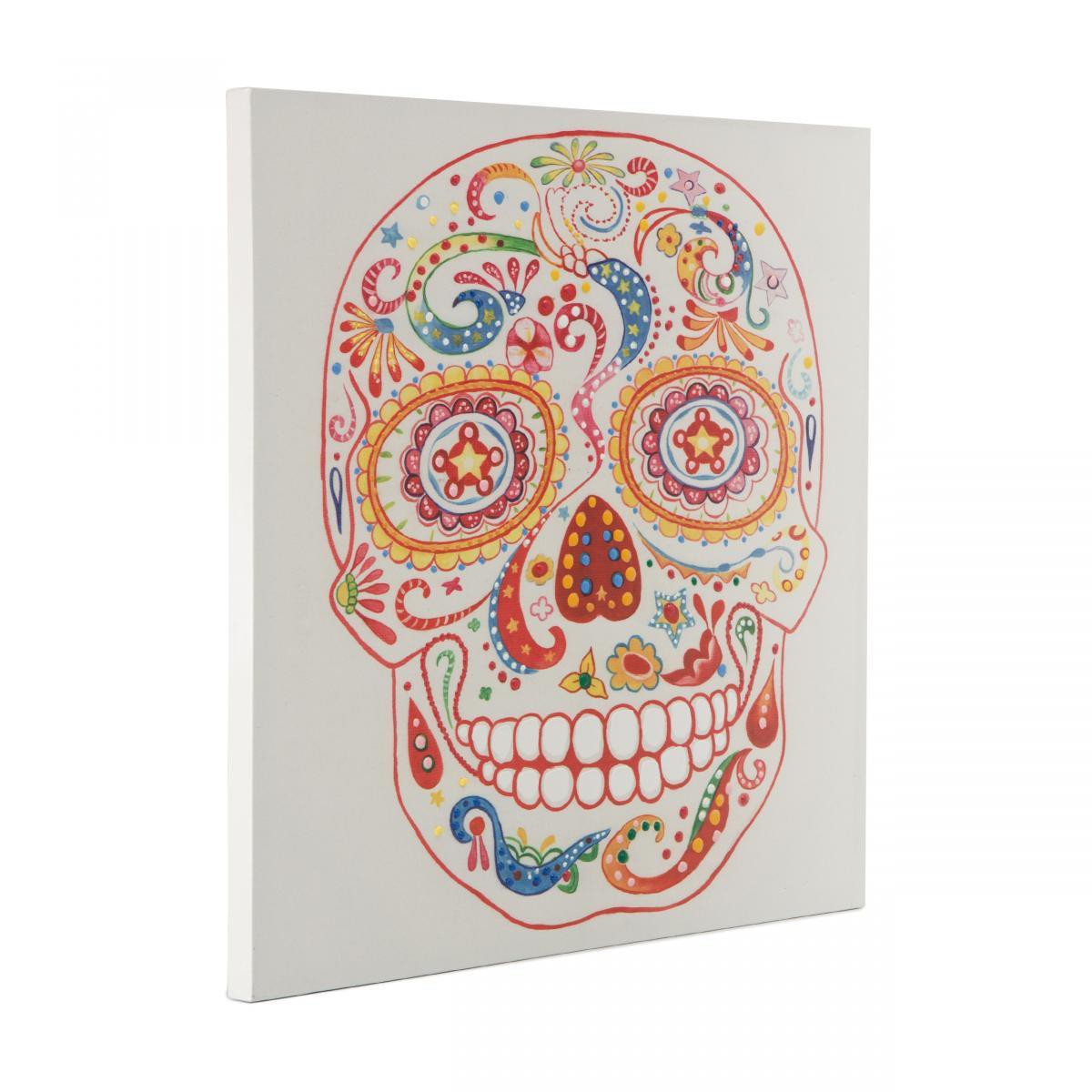 Kayoom Öl-Wandbild Skull 90cm x 90cm PAB340