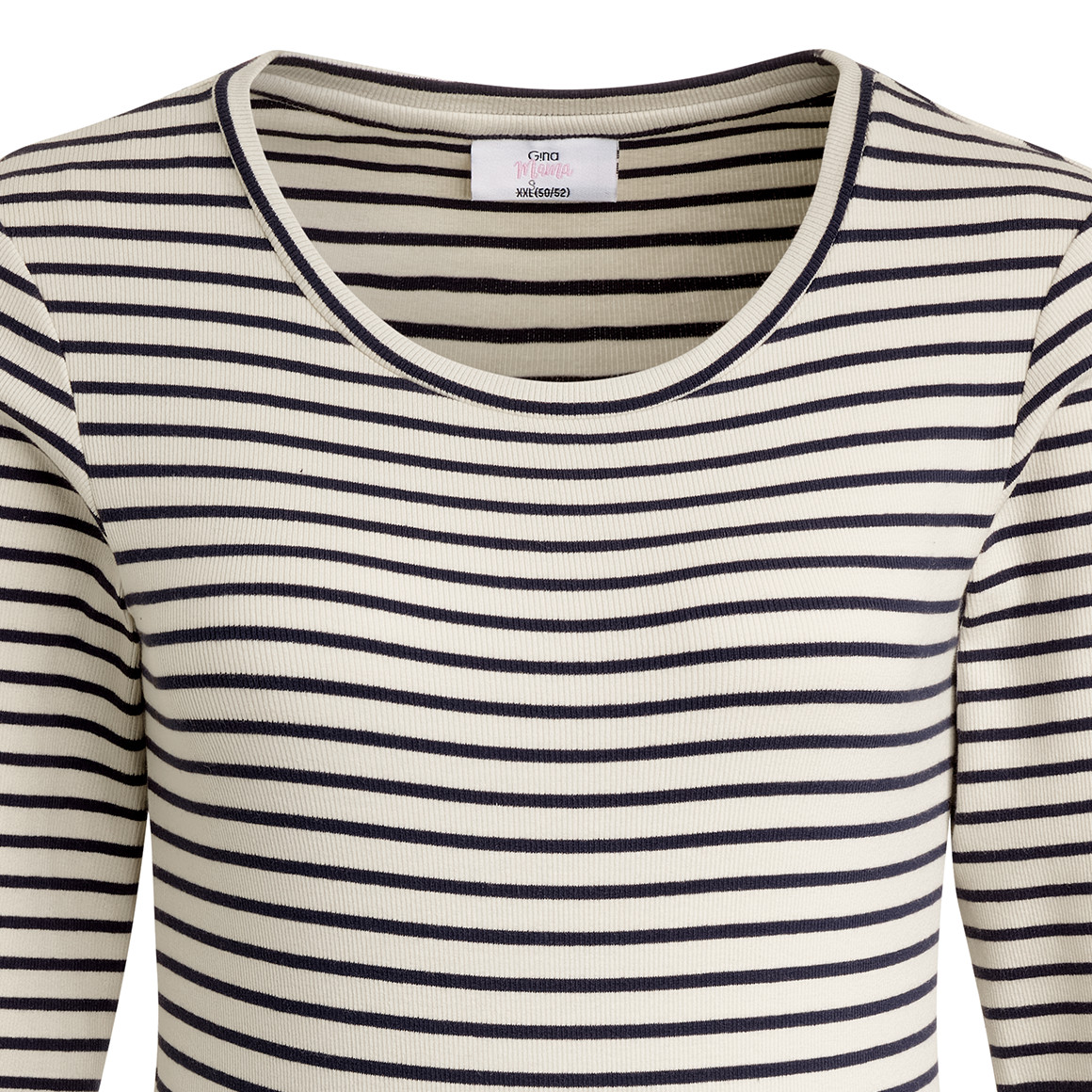 Damen Umstands-Langarmshirt im Streifen-Look