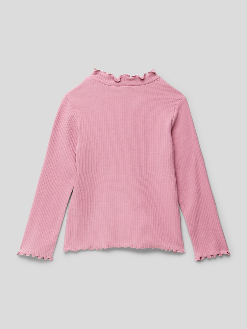Longsleeve mit Muschelsaum in altrosa
