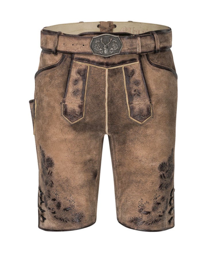 Nübler Lederhose kurz Max in Hellbraun günstig kaufen