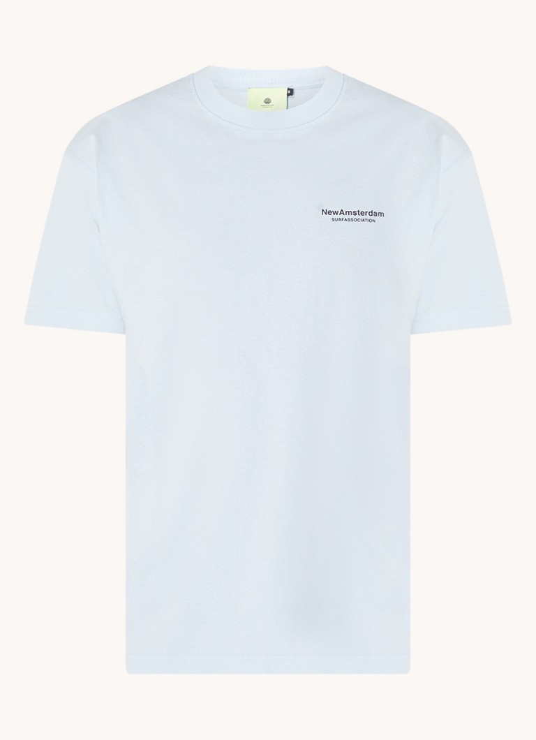 Ny Amsterdam Surf Association T-skjorte med logo og trykk på ryggen