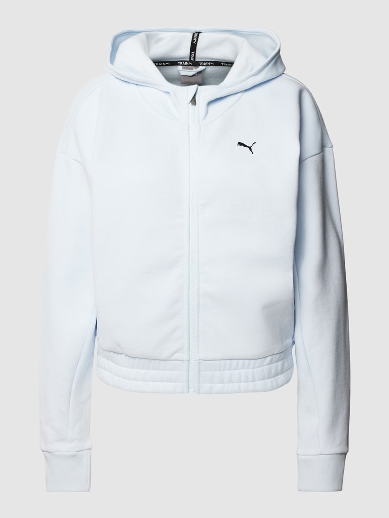 Sweatjacke mit Kapuze in hellblau