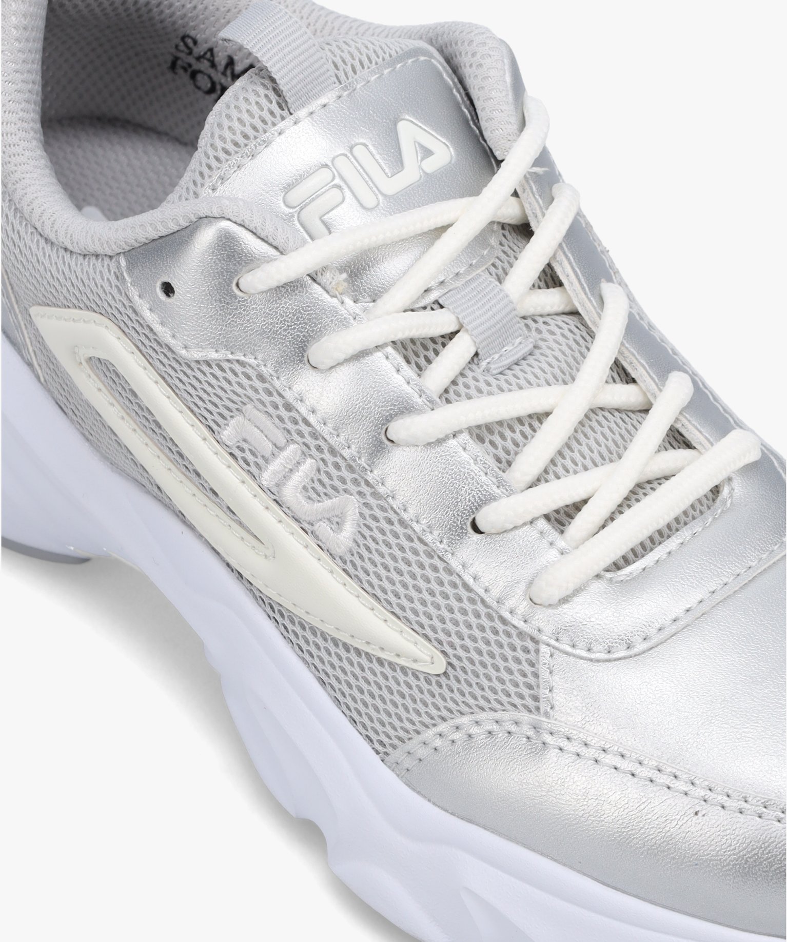 Baskets femme multi-matières à détails brillants – Fila... argent | GEMO