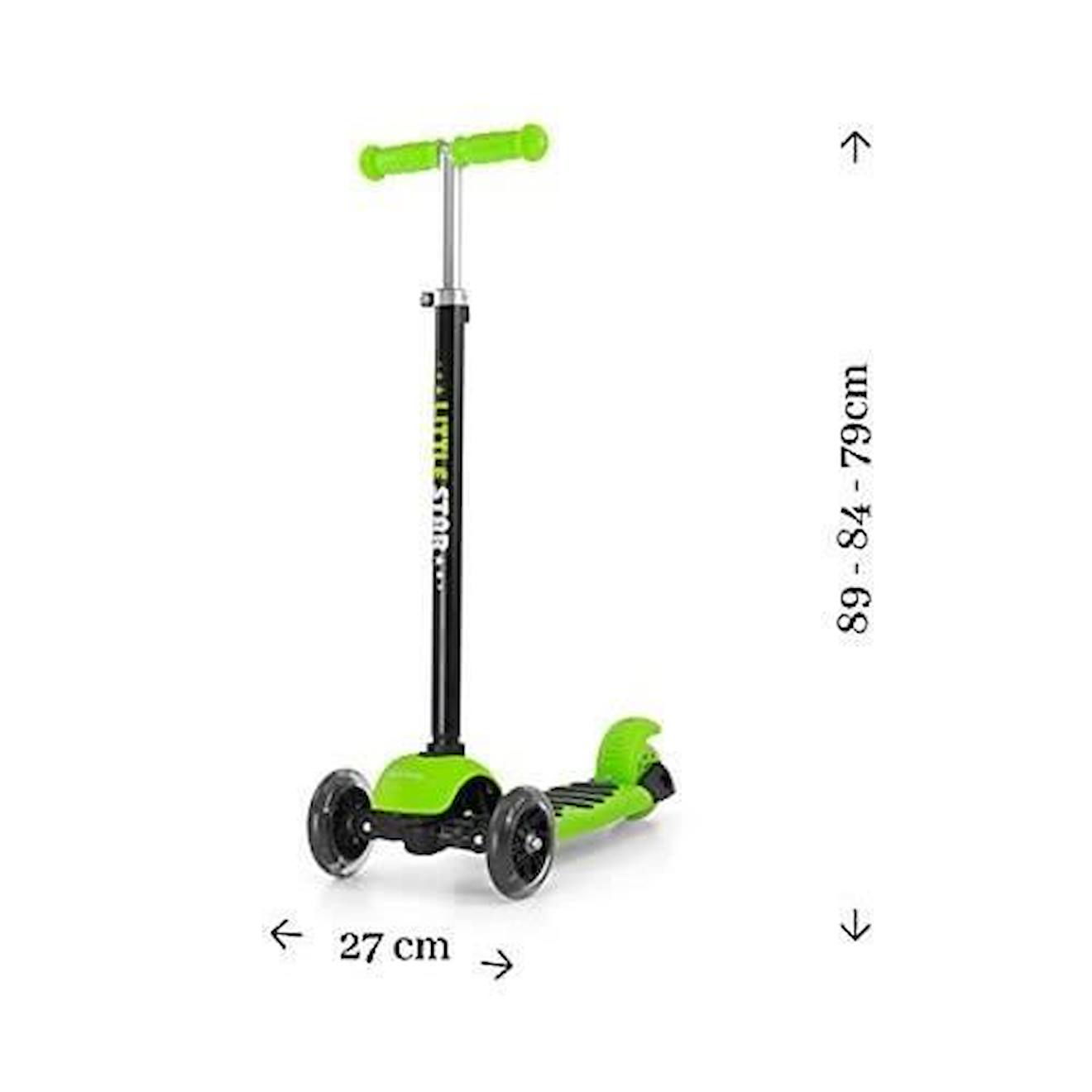 Milly Mally Little Star Trottinette Pousse-Pied 3 en 1 VERT vert