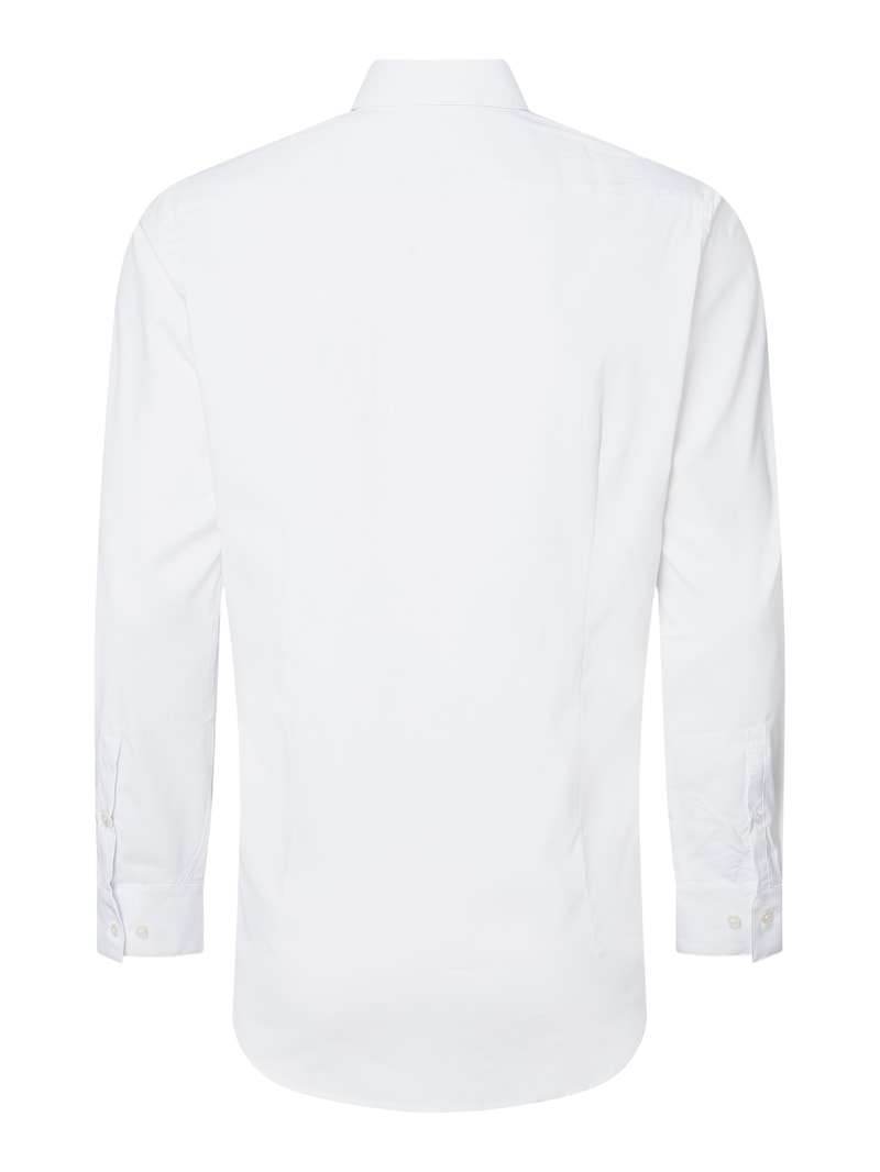 Regular Fit Business-Hemd aus Twill in weiß