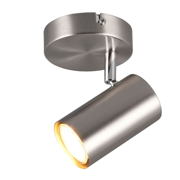 Deckenstrahler Robert, 1er-Spot, nickel matt/chrom