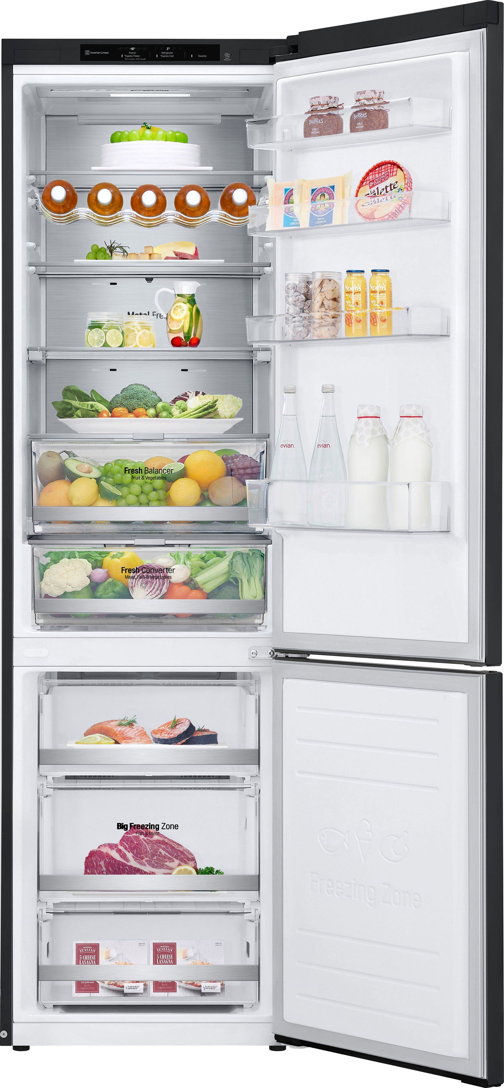 LG Kühl-/Gefrierkombination GBB92MCB1P, 203 cm hoch, 59,5 cm breit, nur 99kWh Jahresverbrauch
