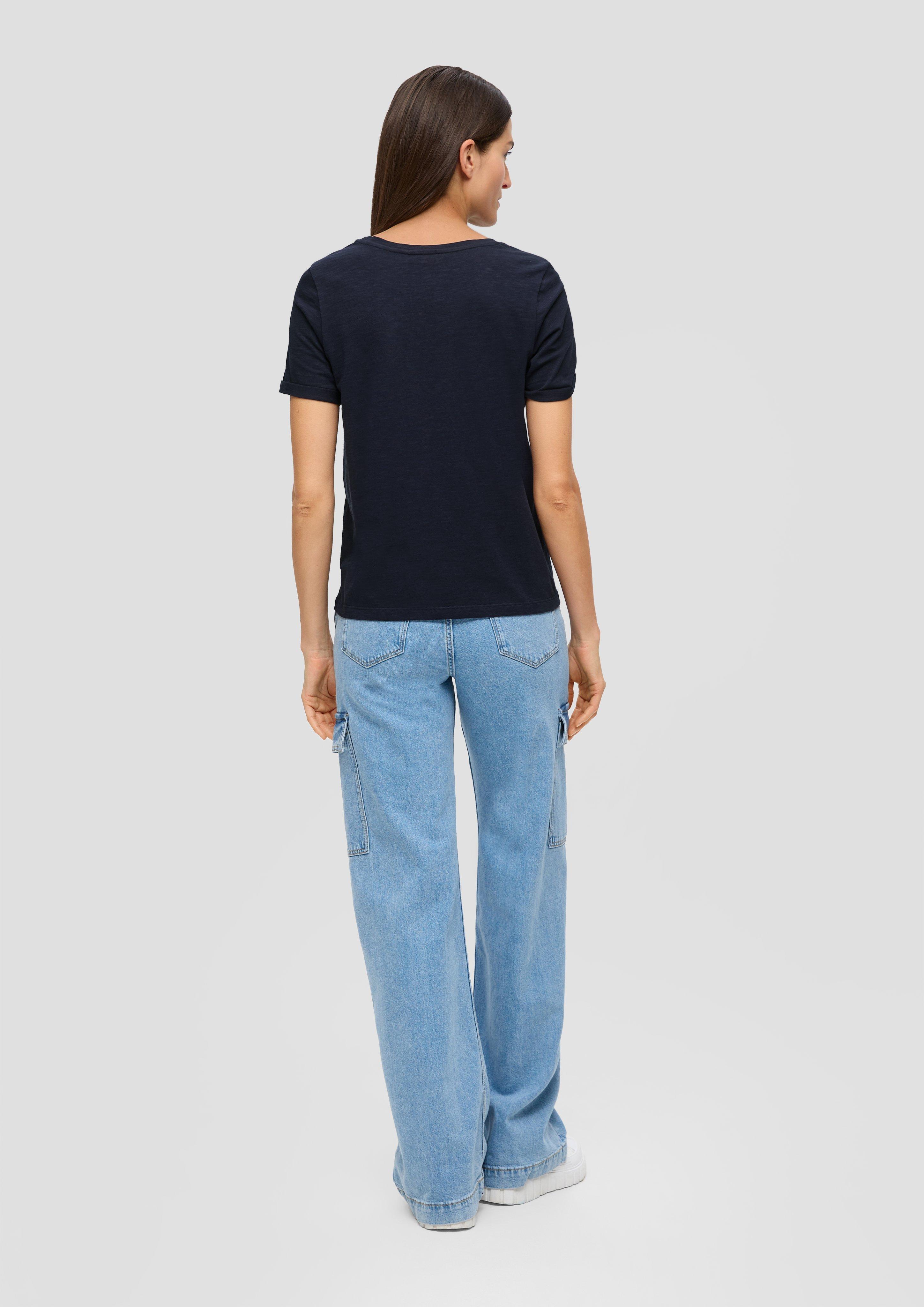 T-Shirt mit Umschlag am Ärmel  2144451-5959