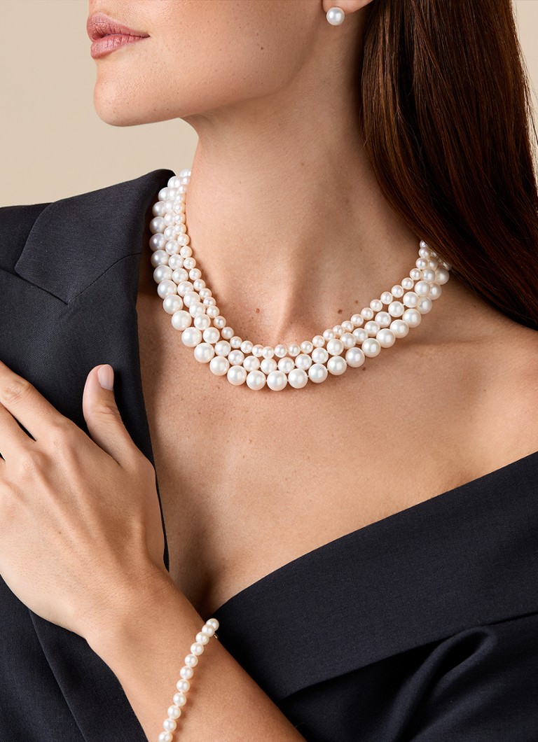 Riviera Yellow Gold Diamond Point Necklace