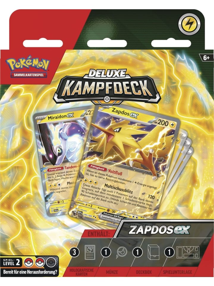 Pokémon Deluxe-Kampfdeck Vulnona-ex oder Zapdos in Mehrfarbig ab 6 Jahre günstig kaufen onesize