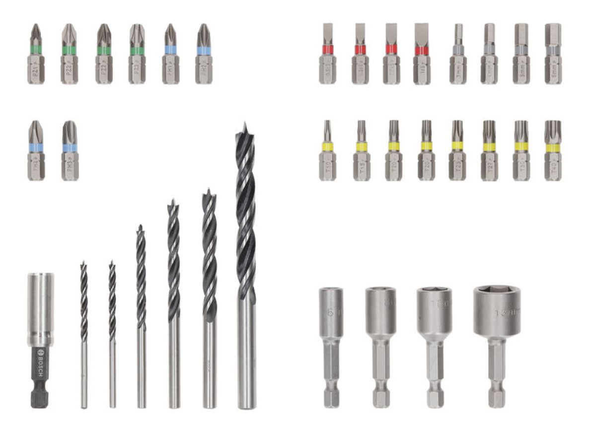 Bosch Blue Accessories 2607017730 Skruebit- og træboresæt 35 dele