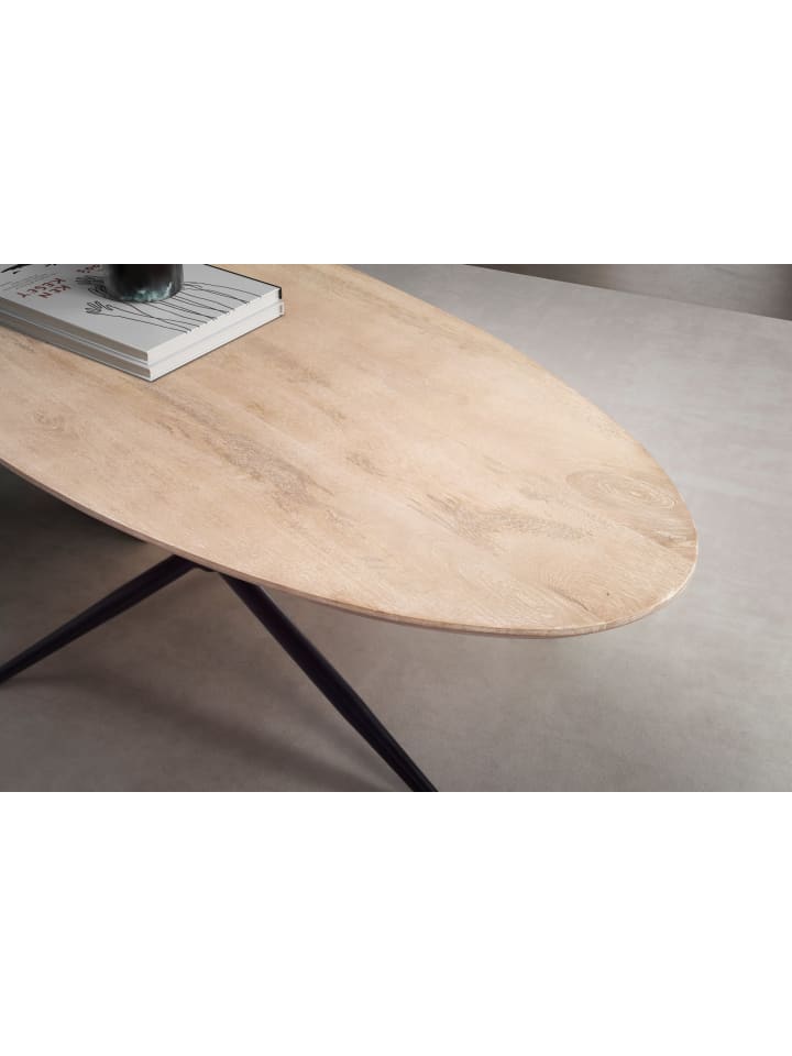 KADIMA DESIGN Couchtisch 86,5x49x36 cm Massivholz Weiß getüncht Sofatisch günstig kaufen onesize