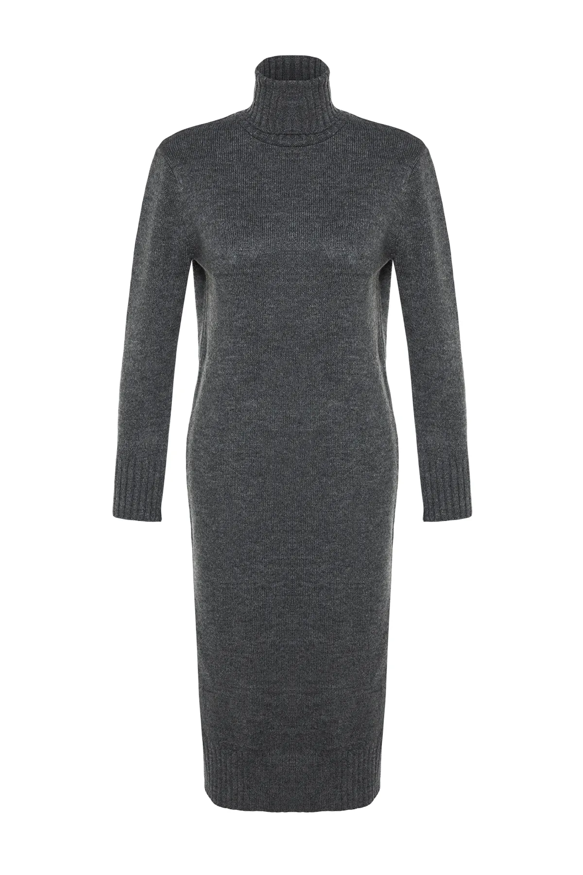 Trendyol Collection  Anthrazit Uni Weite Passform Midi TWOAW24EL00034
