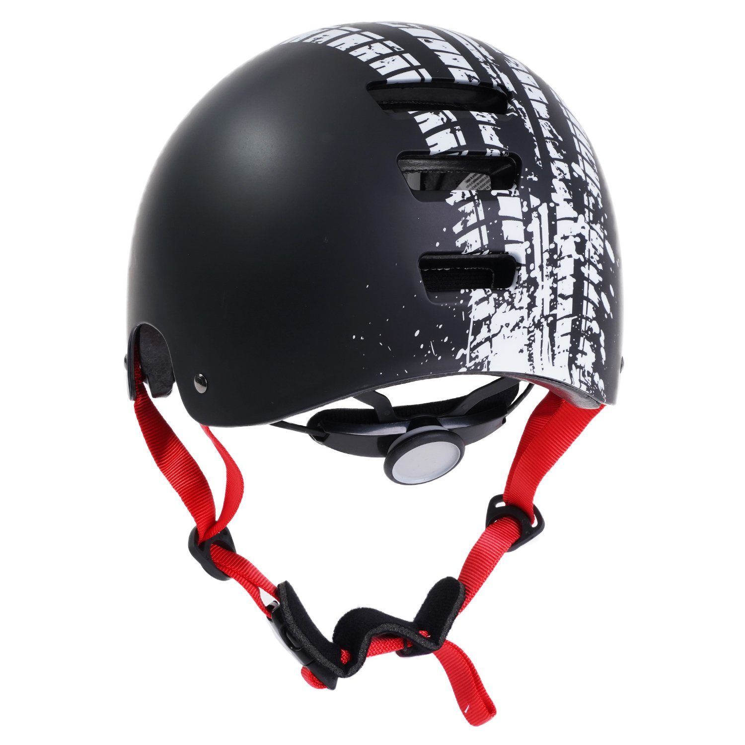 FISCHER Fahrrad Kinderfahrradhelm Kinder Fahrrad-Helm L / XL BMX Track Schwarz, Fahrrad Helm, Kopfumfang 52cm - 58cm, einstellbar mit Innenring-System